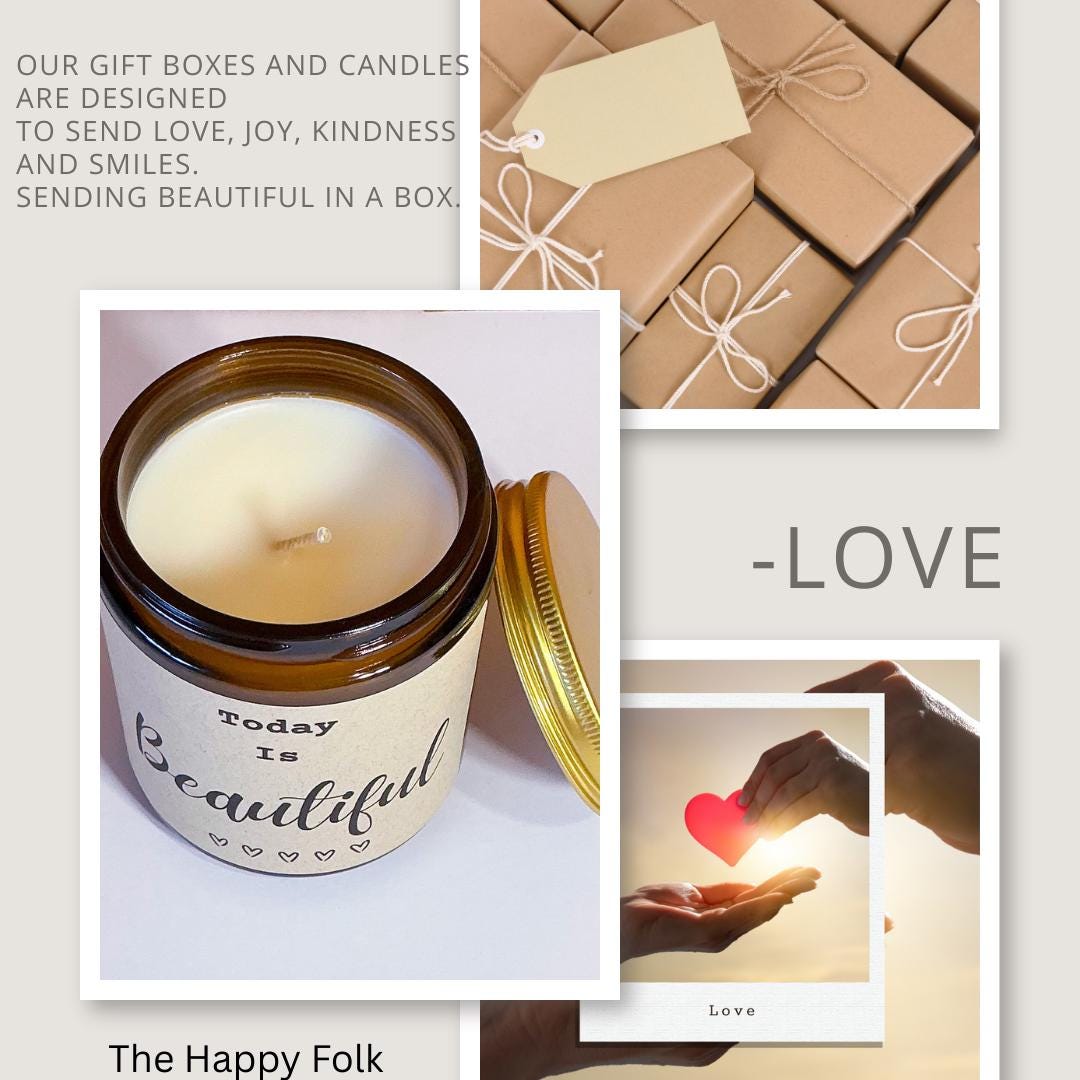 Self Care Gift Box - Handcrafted Candles & Gifts from The Happy Folk Store