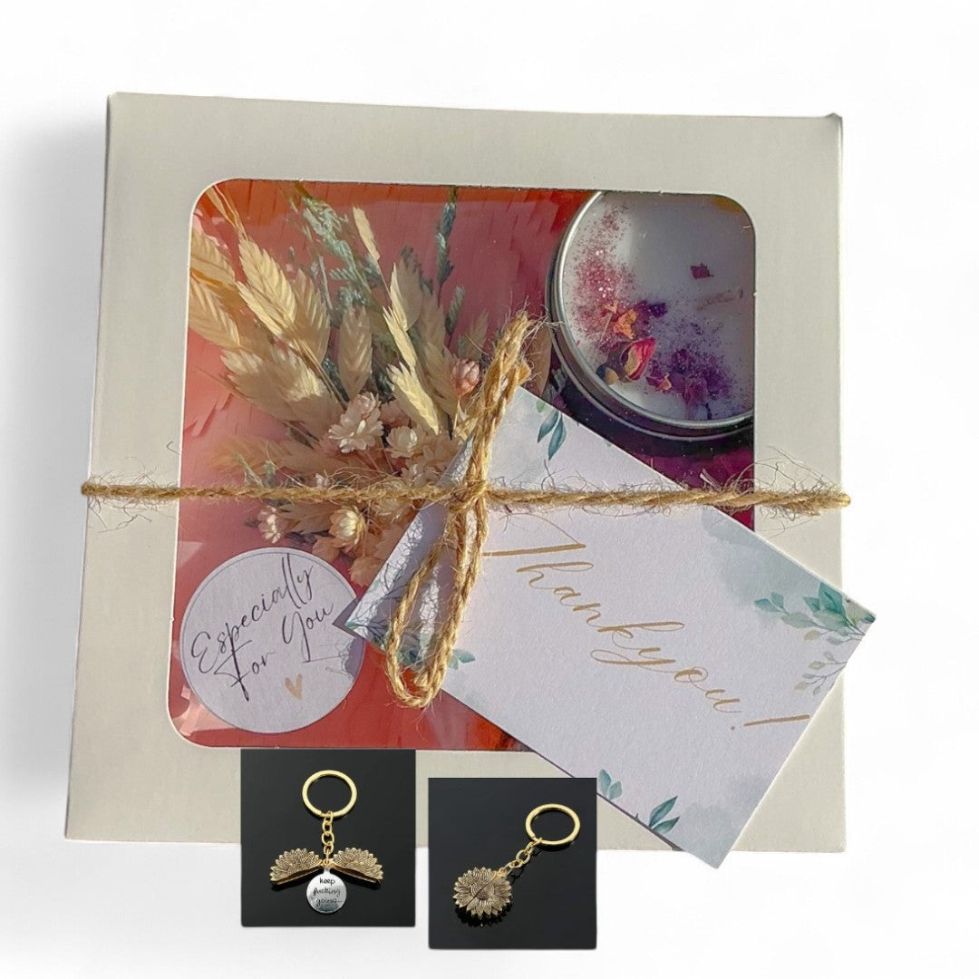 Keep F'ing Going Sunflower Keychain Gift Box