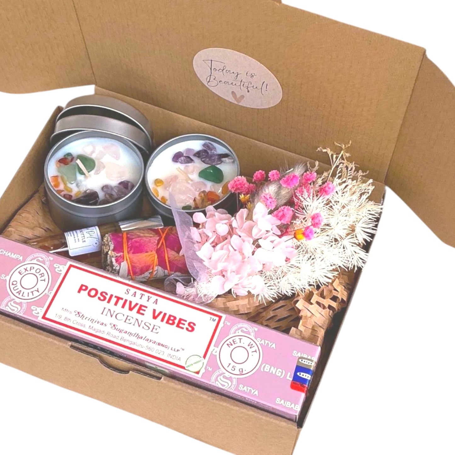 Crystal Candles, Sage, Stick, Incense Sticks Gift Box