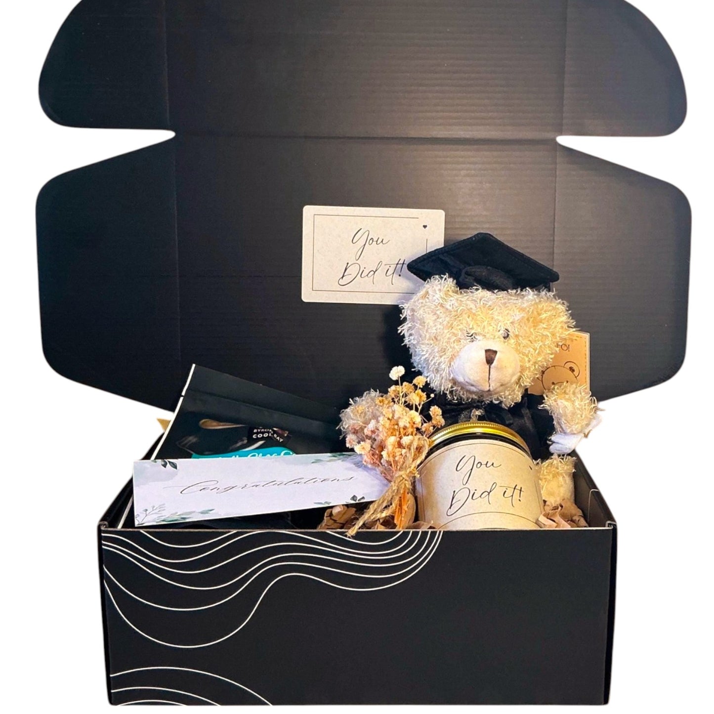 Graduation Bear and candle Gift Box