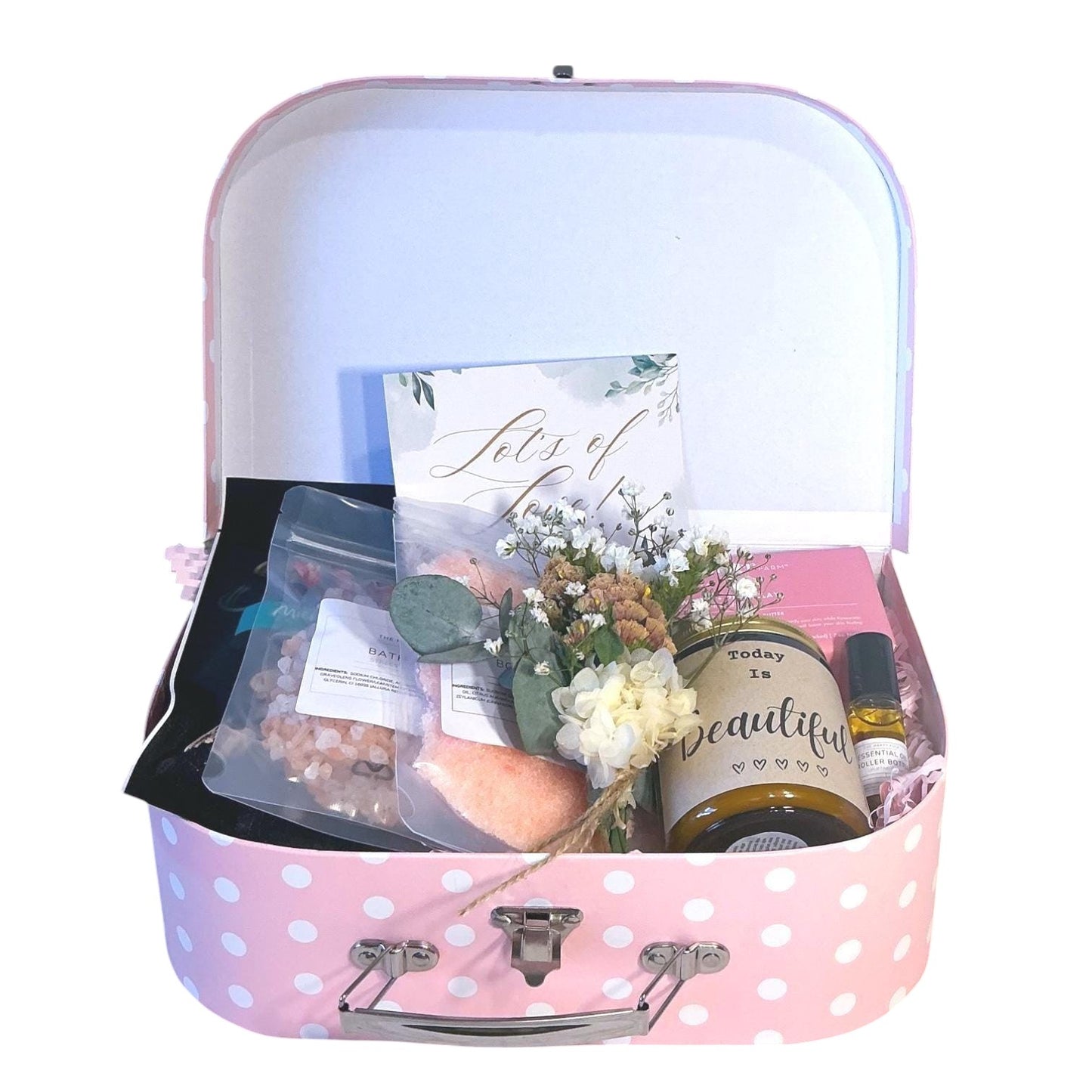 Suitcase Style Self Care Gift Box for Women