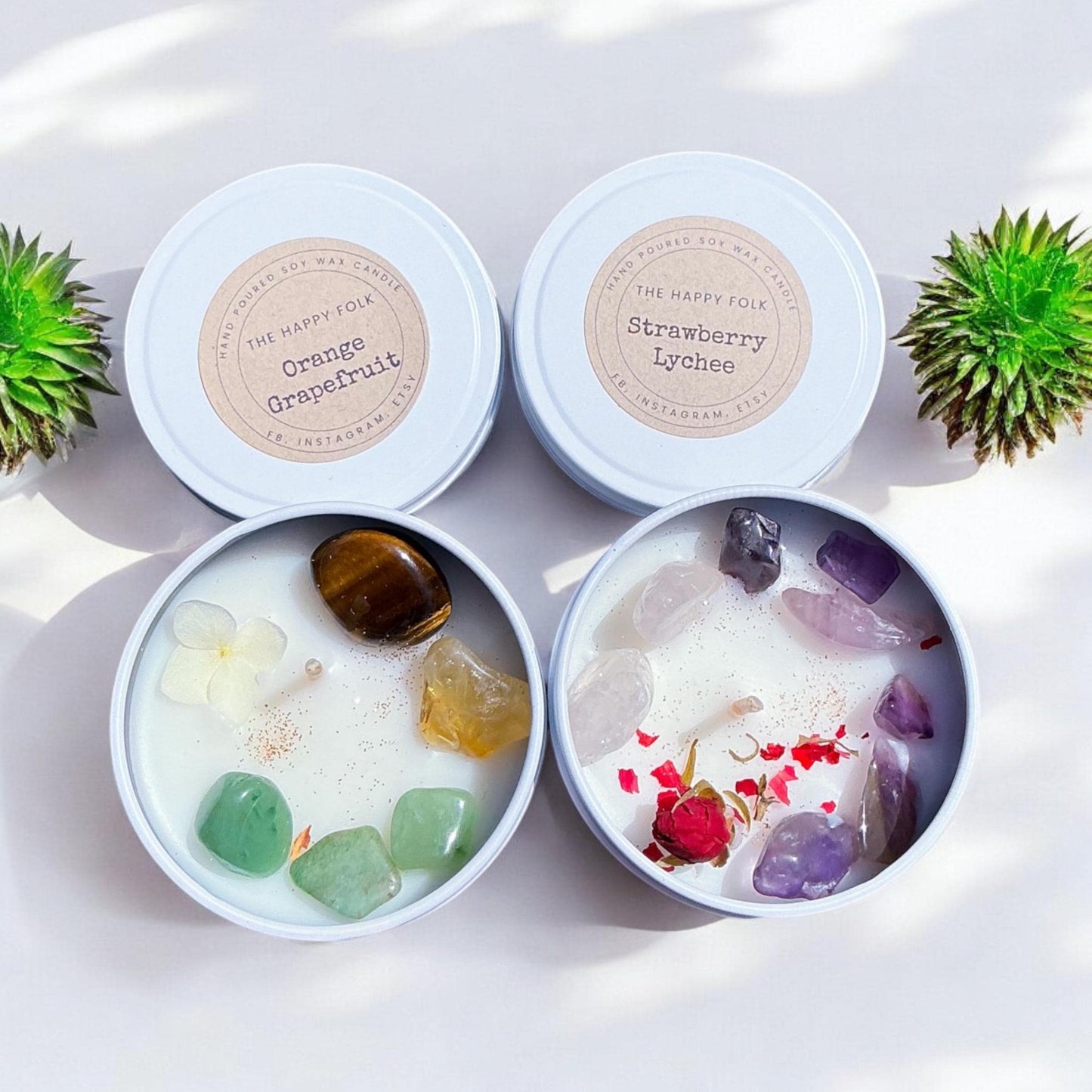 Crystal Candle and Self Care Gift Box