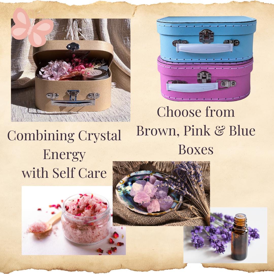 Crystal Candle and Self Care Gift Box