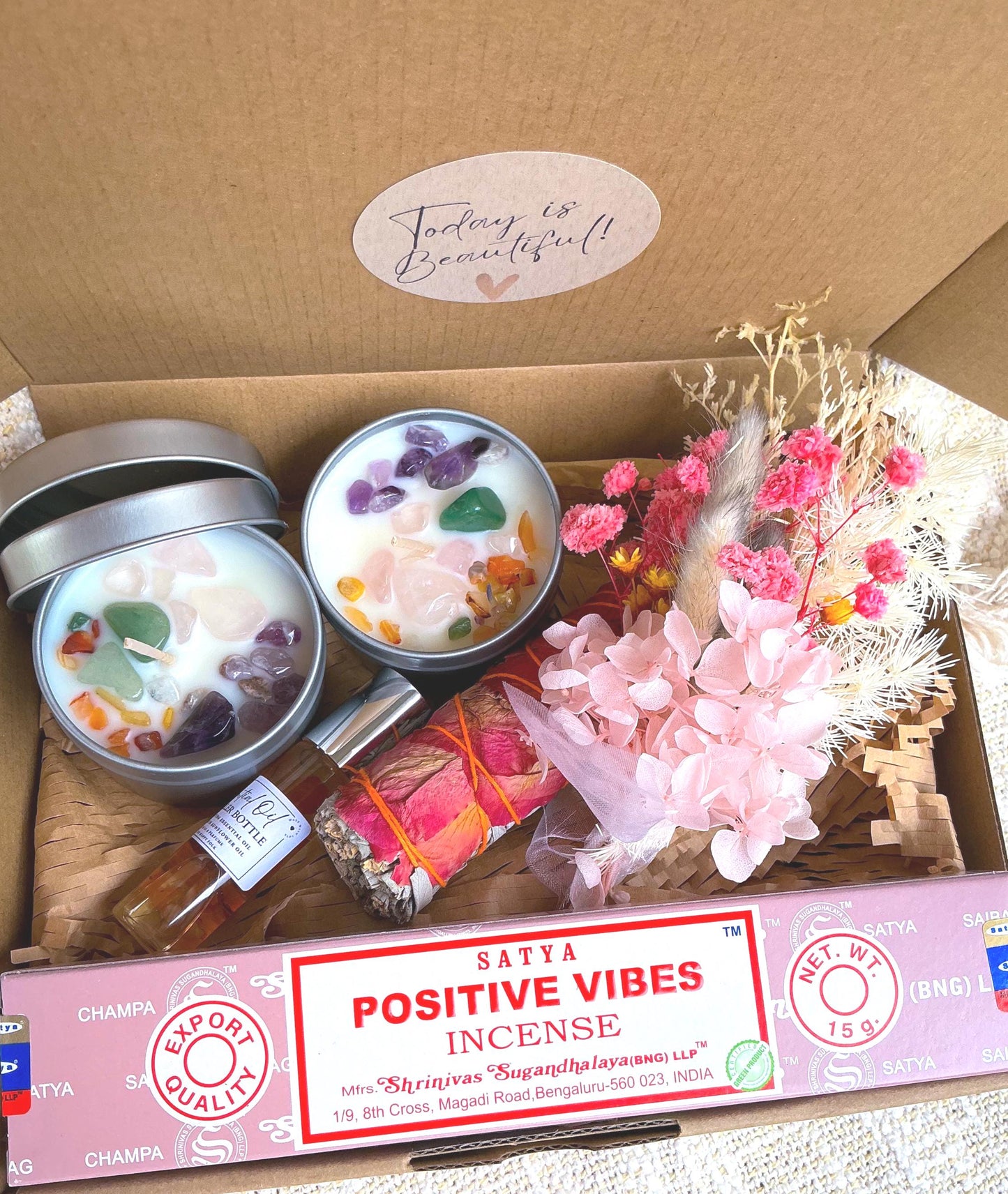 Crystal Candles, Sage, Stick, Incense Sticks Gift Box