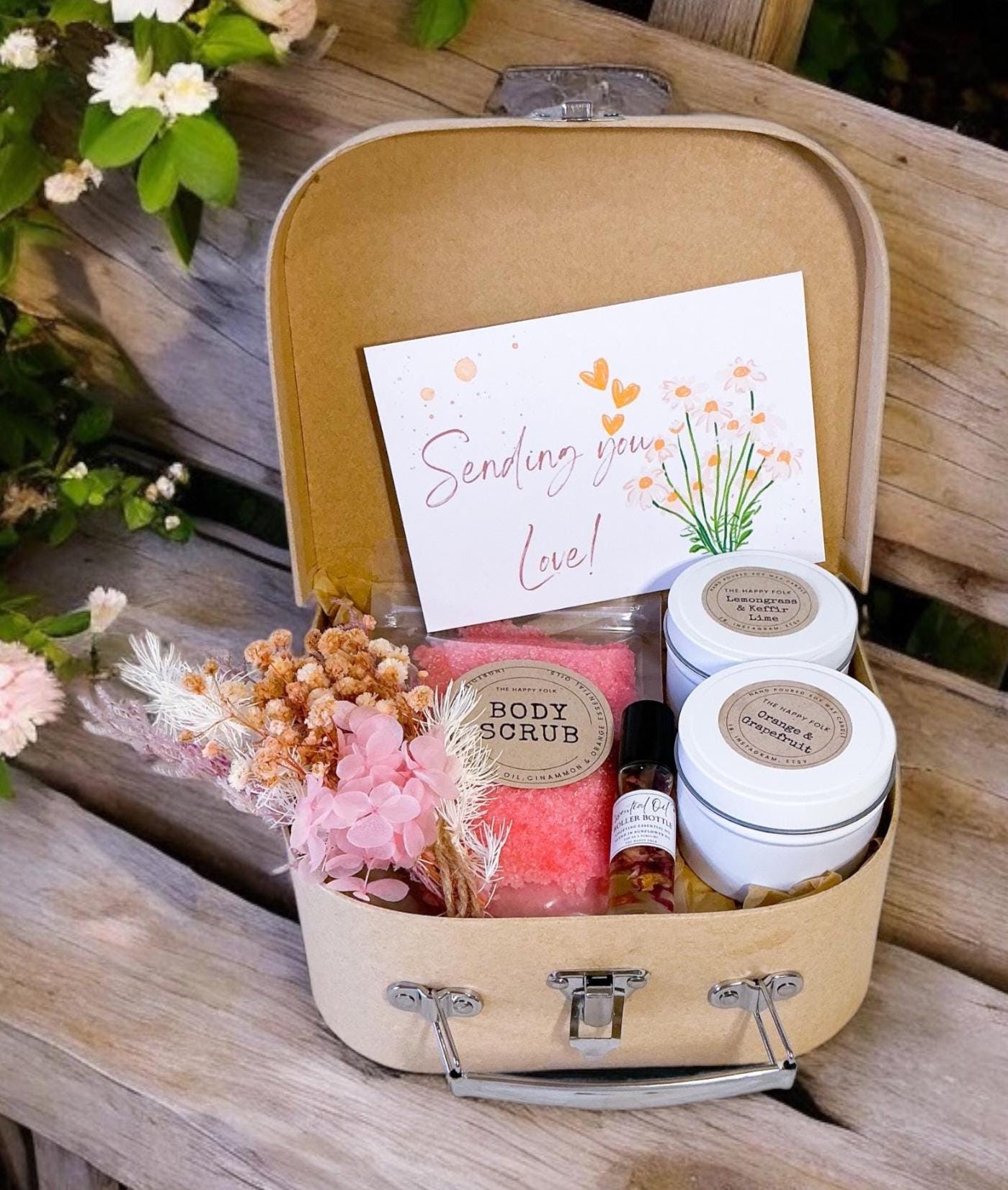Crystal Candle and Self Care Gift Box