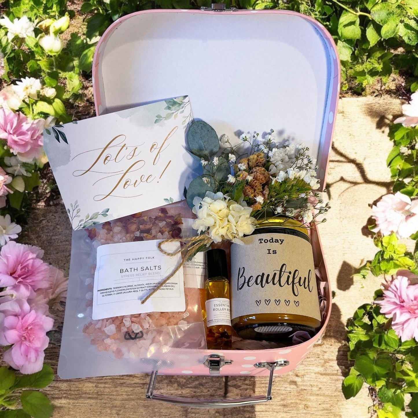 Suitcase Style Self Care Gift Box for Women