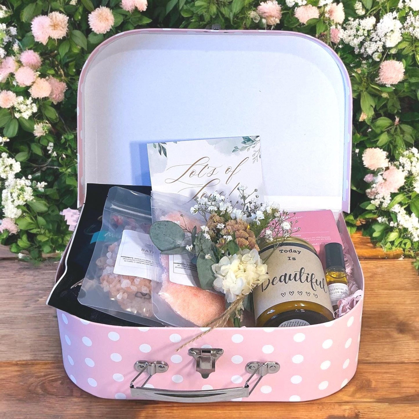 Suitcase Style Self Care Gift Box for Women