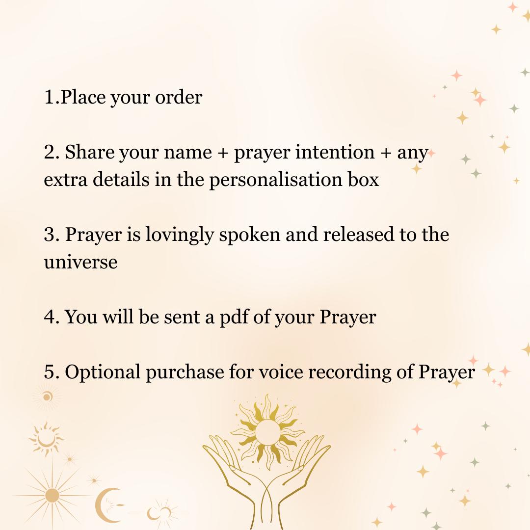 Personalized Prayer Sent to the Universe | Written With Love and Intention-Custom Written Prayer | Spiritual Support-Custom Prayer for You