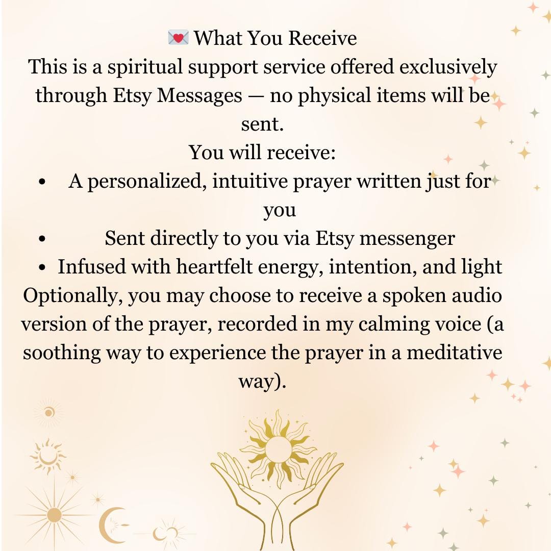 Personalized Prayer Sent to the Universe | Written With Love and Intention-Custom Written Prayer | Spiritual Support-Custom Prayer for You