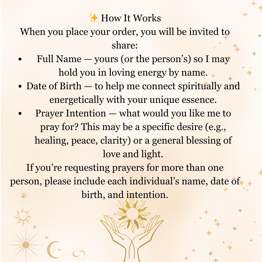 Personalized Prayer Sent to the Universe | Written With Love and Intention-Custom Written Prayer | Spiritual Support-Custom Prayer for You