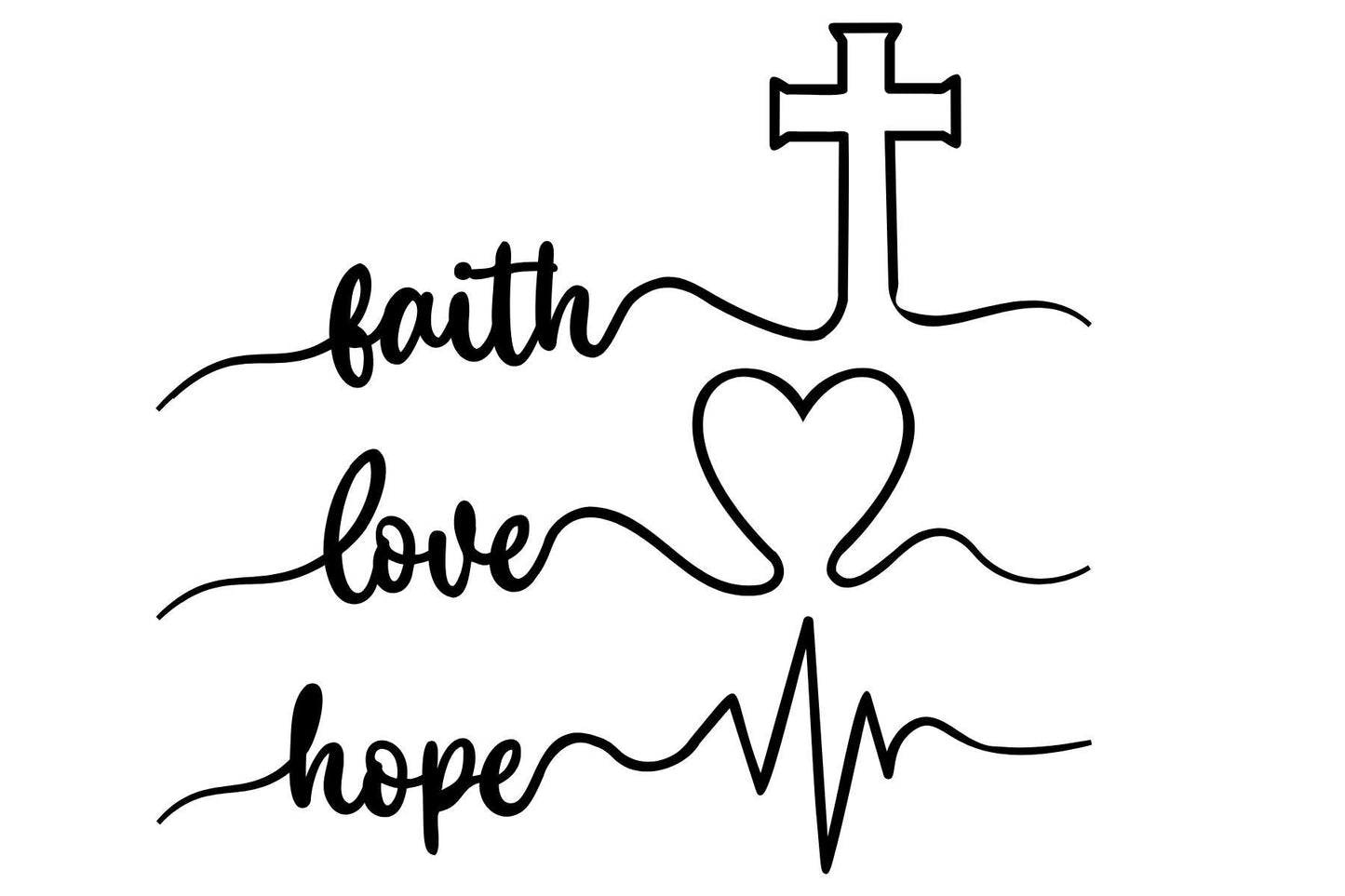 Faith Love Hope Candle