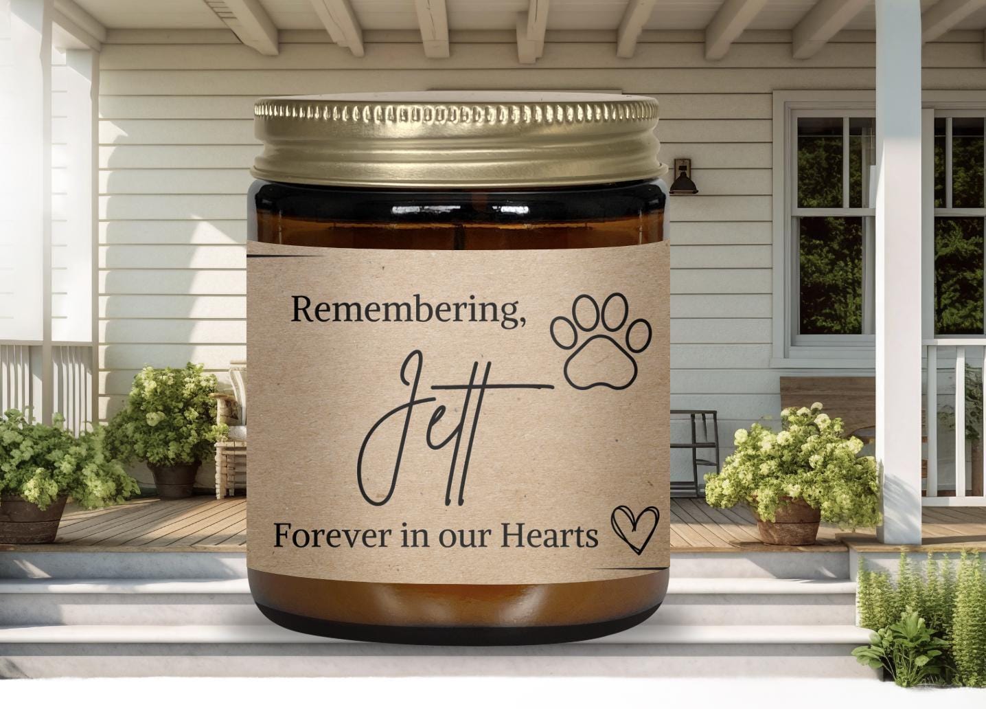 Pet memory candle