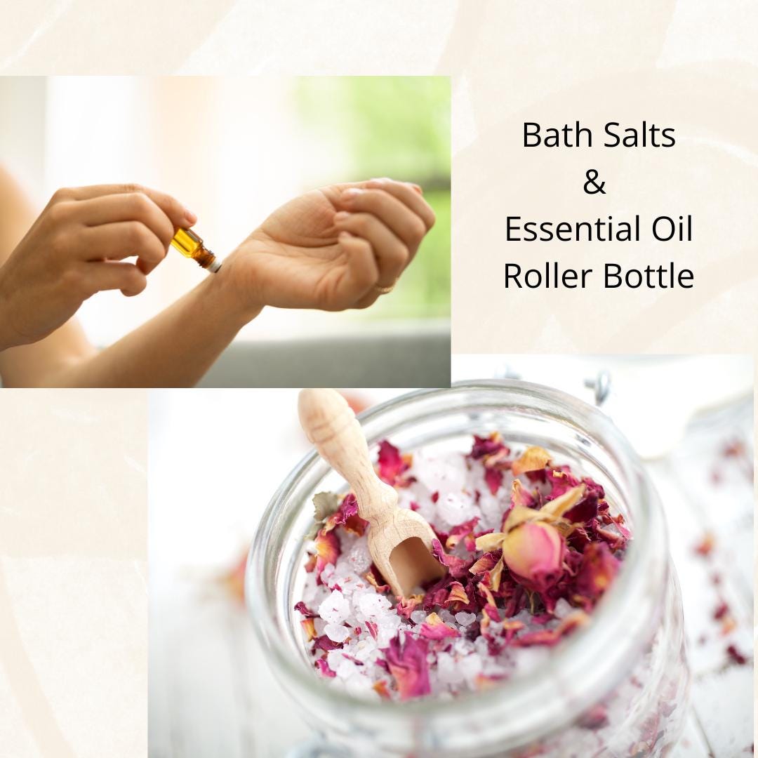 Luxury Self Care Gift Box - Candles, Body Wash, Bath Salts, Essential Oil Roller, Freshwater Farm, Dried Flowers - Relaxation Pamper Hamper