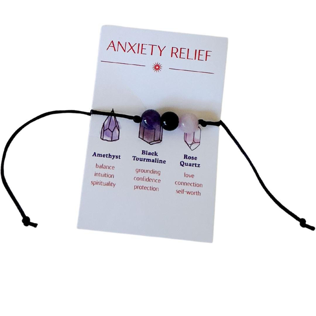 Anxiety Relief Gift Box with Crystal Bracelet and Candle