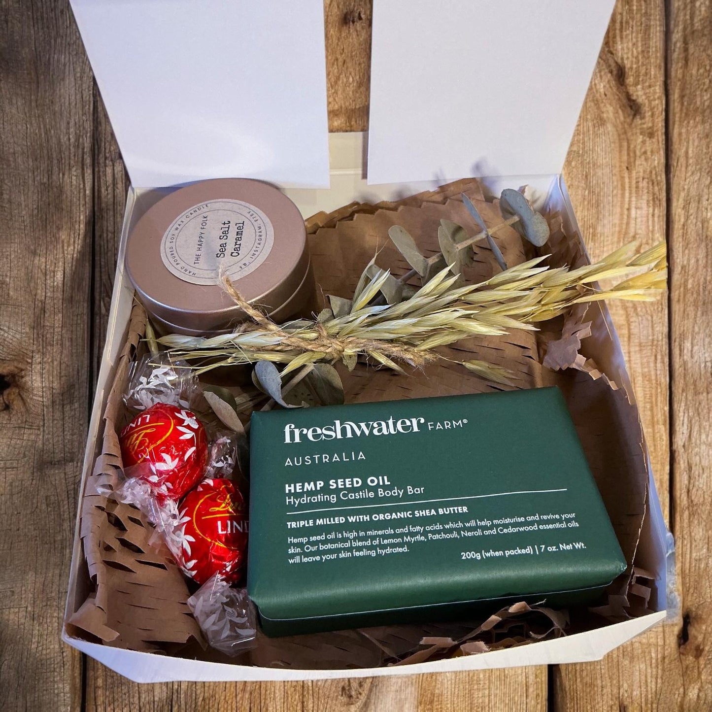Men’s Mini Gift Box –Candle, Soap, Chocolate & More| 3 Options |Custom Message |Father's Day, Birthday, Just Because Gift for Him-Men's Gift