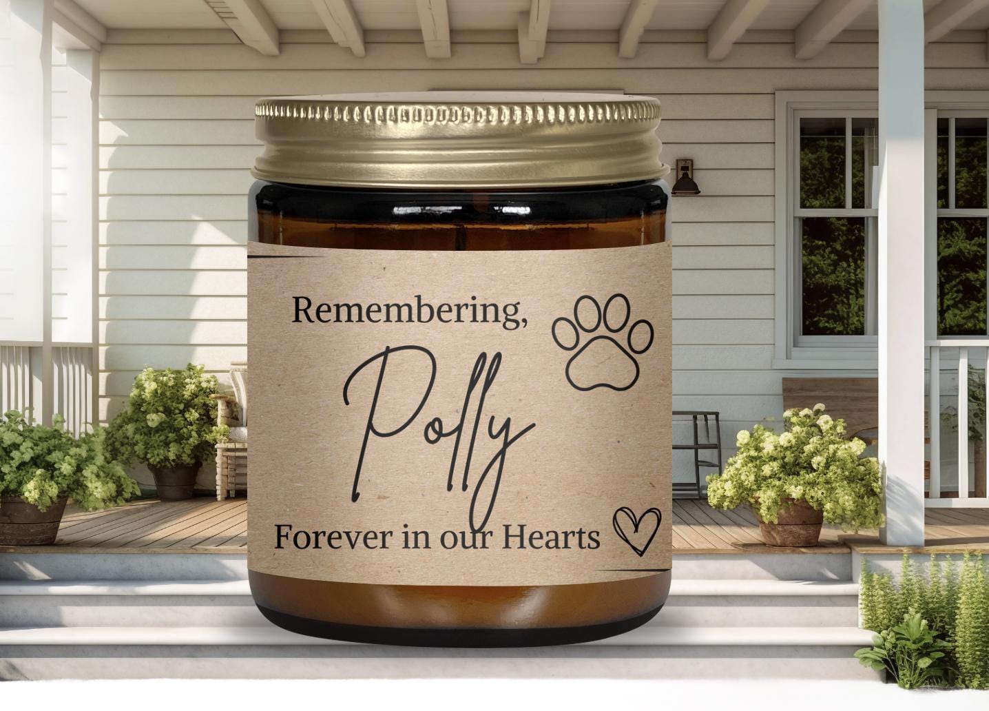 Pet memory candle