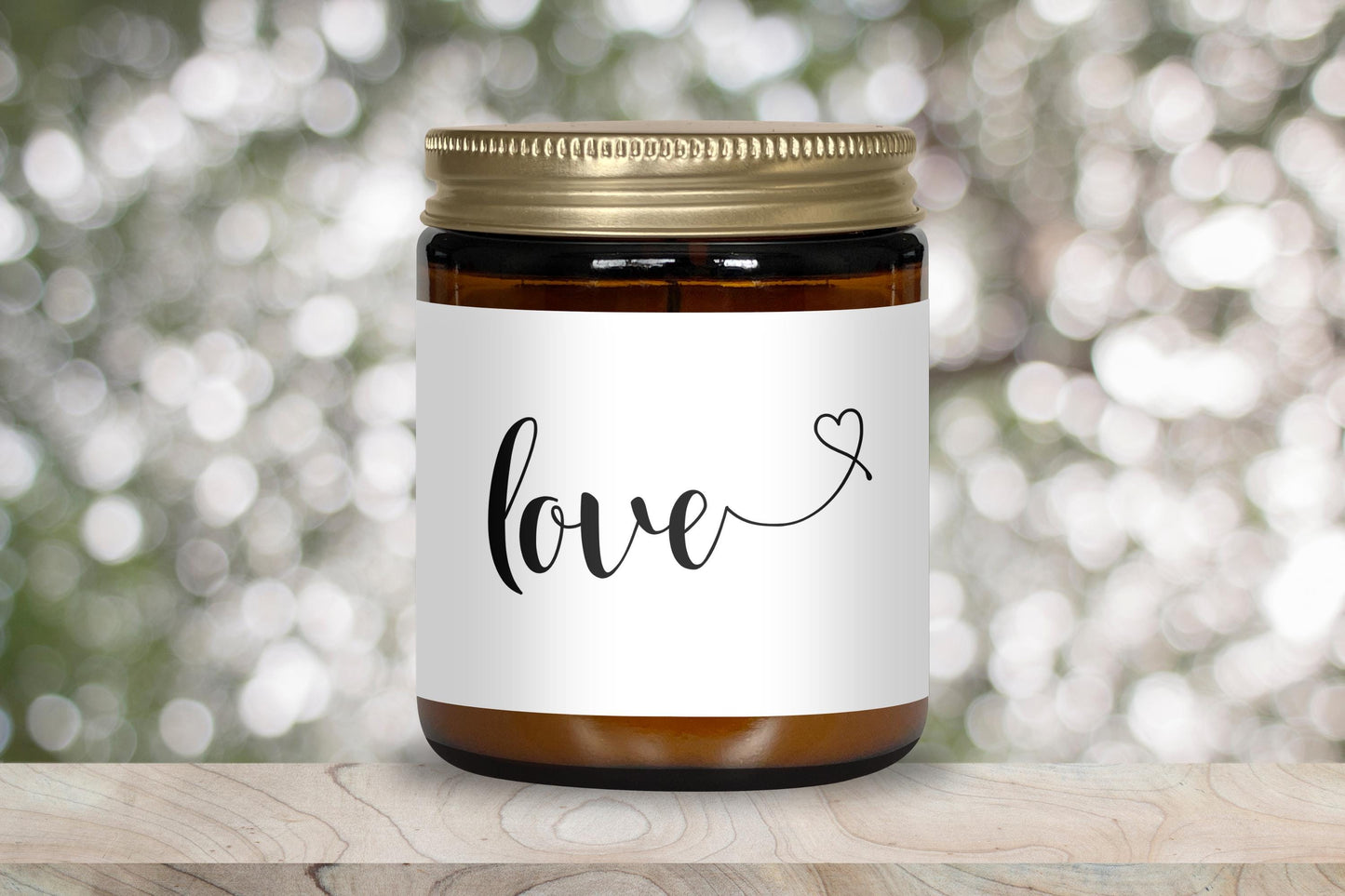 Scented Gift Candle with “Love” Label