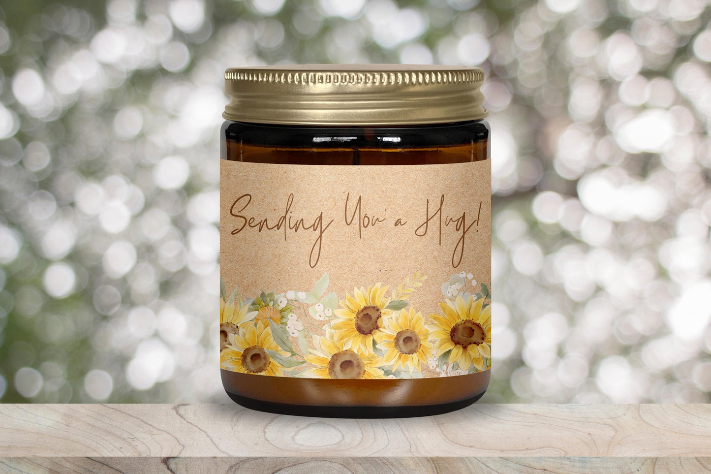 Sending You a Hug Sunflower Candle