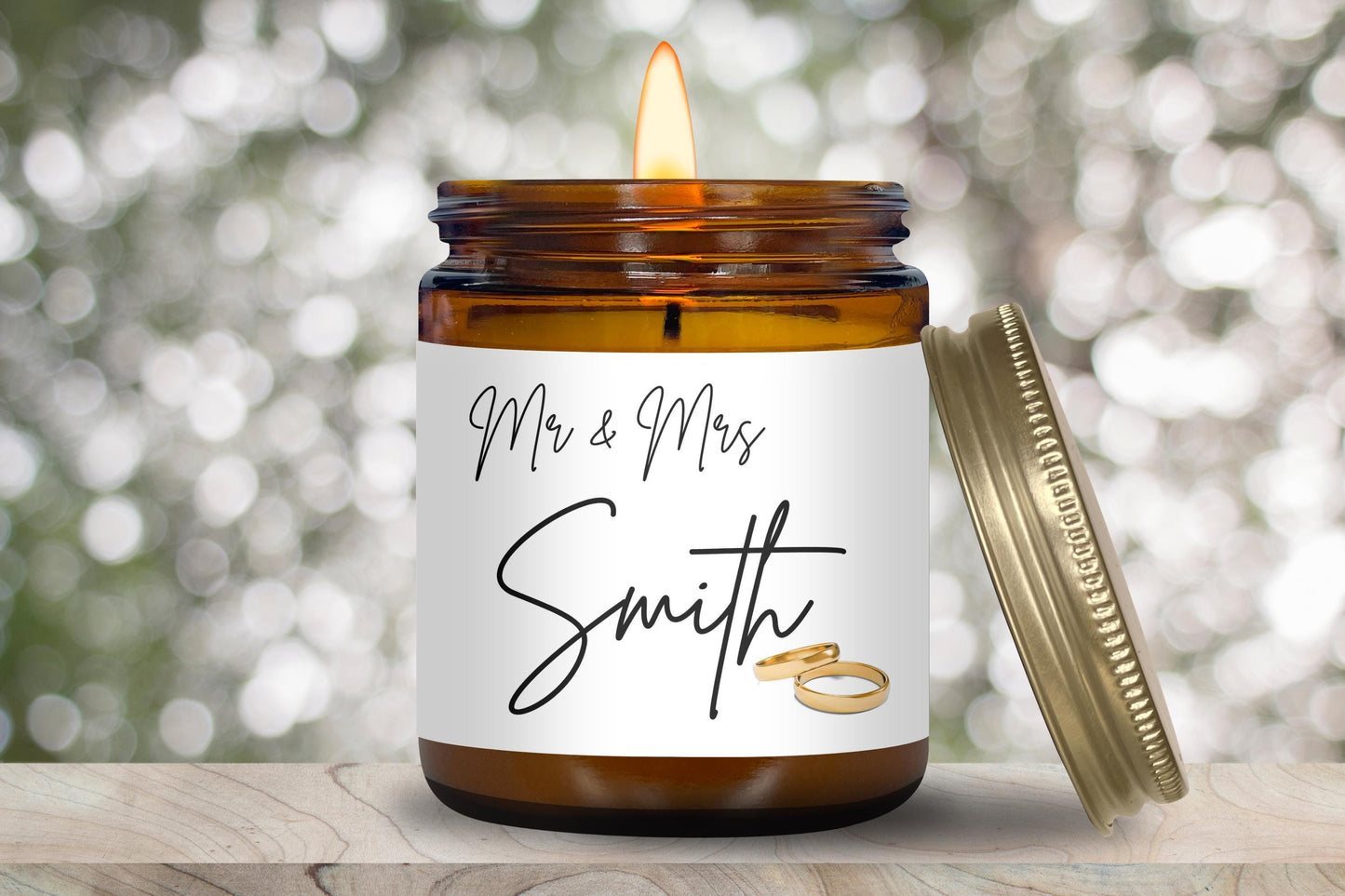 Mr and Mrs candle