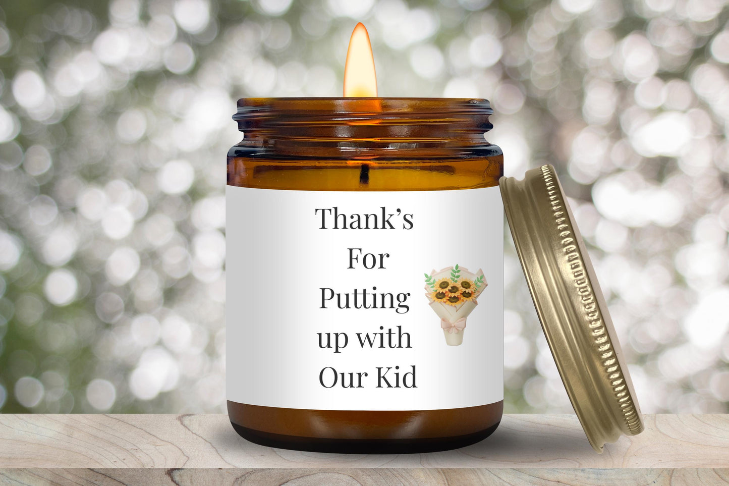 Thanks for putting up with our kid-candle gift