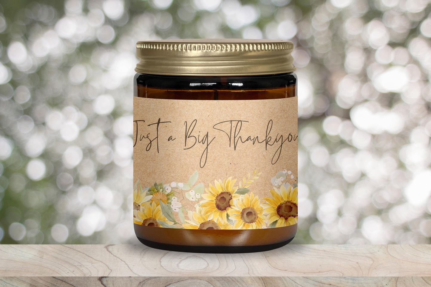 Just a Big Thankyou! Sunflower Candle
