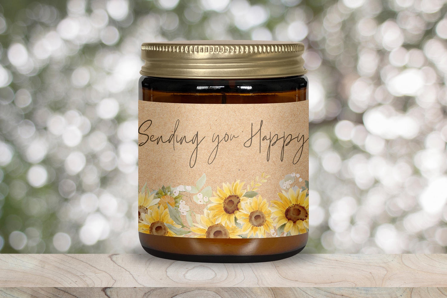 Sending You Happy Sunflower Candle