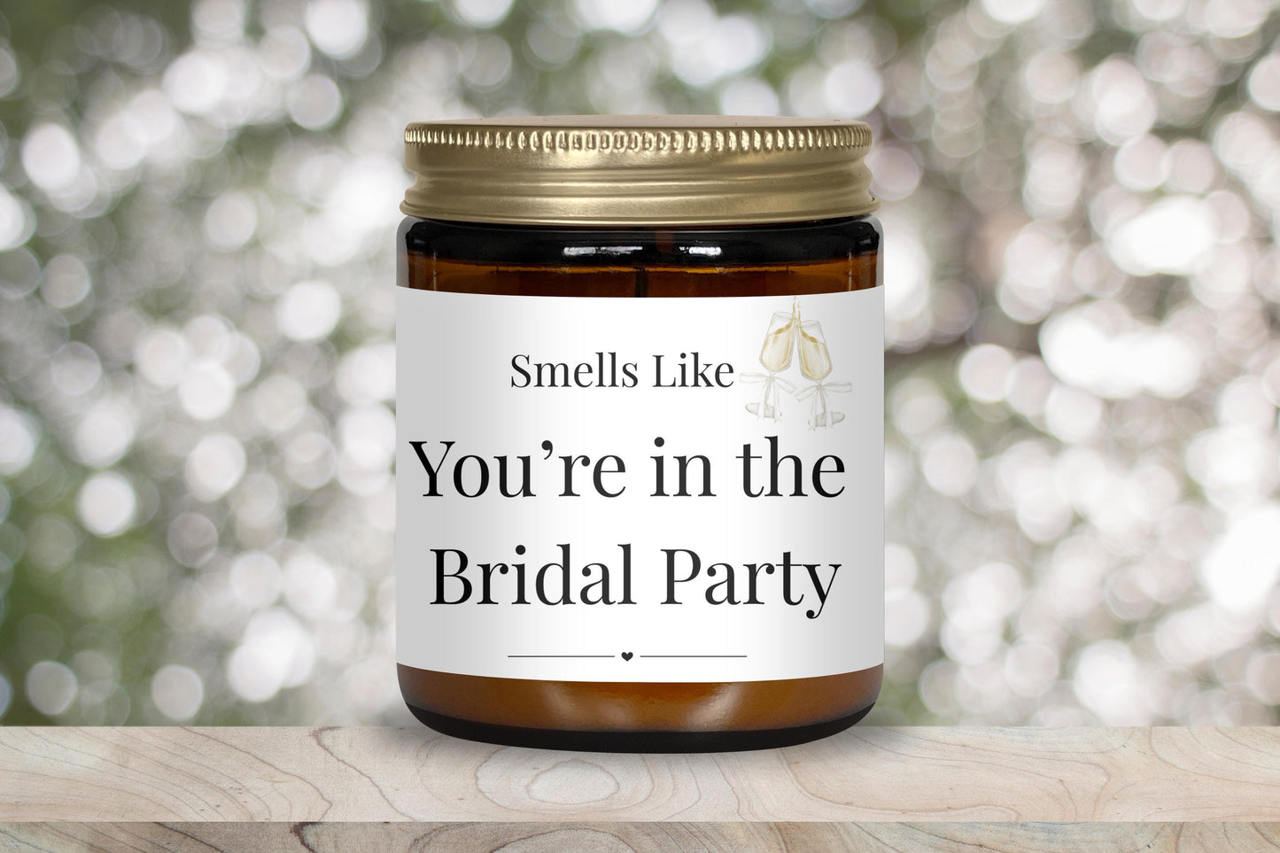 Wedding party proposal candle