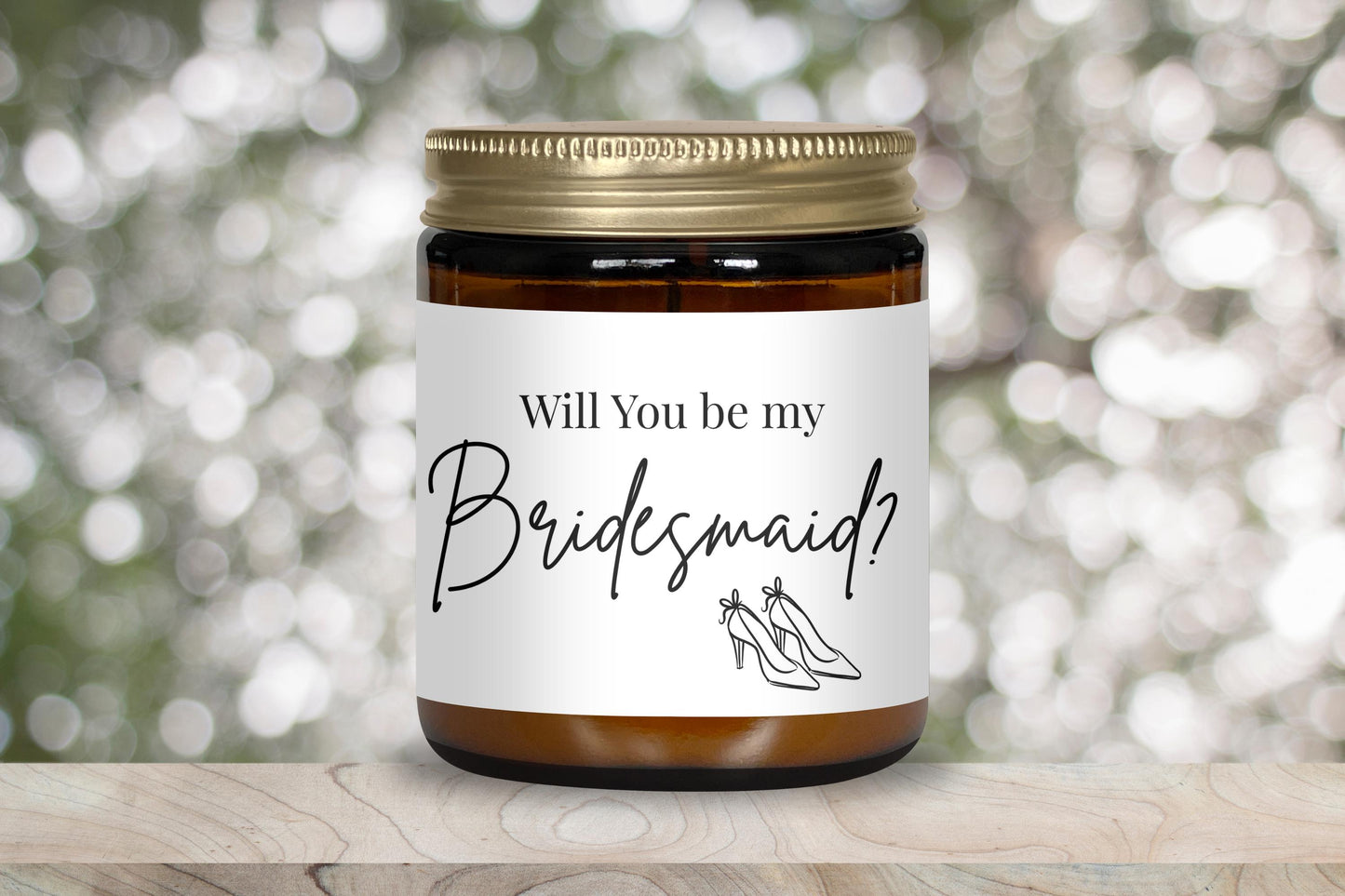 Bridemaid proposal candle