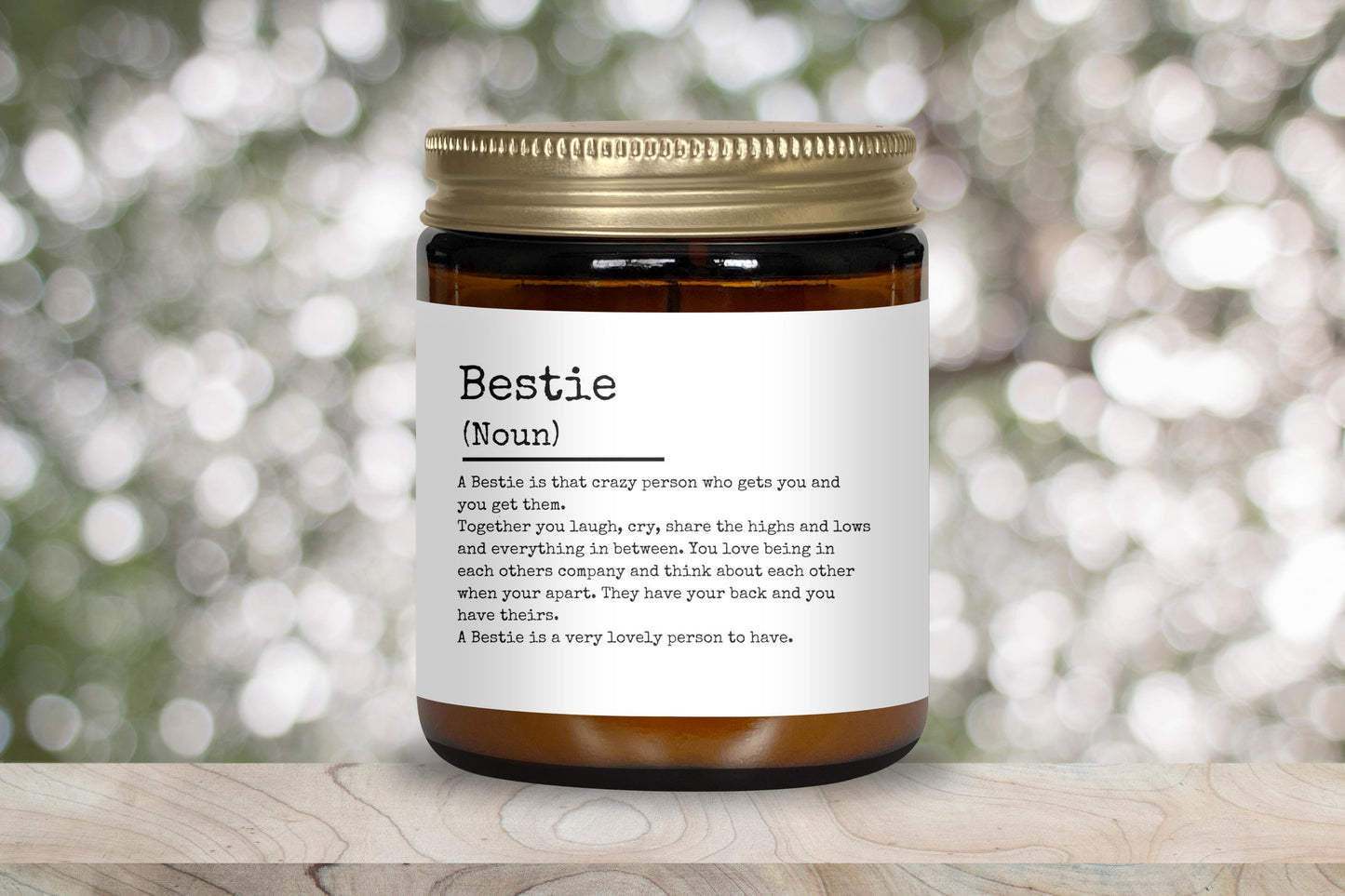 Bestie Dictionary Definiton Candle