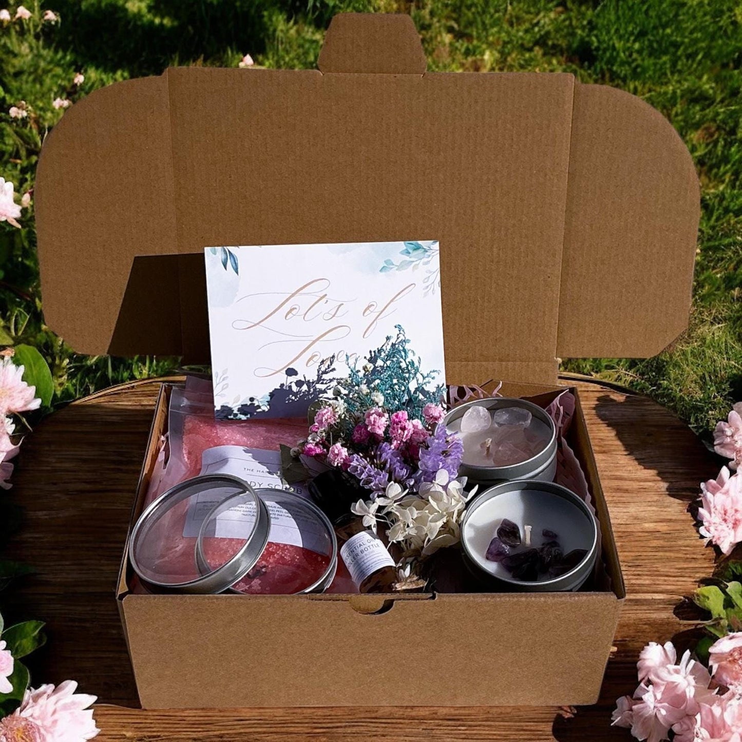 Crystal Candles & Self Care Gift Box