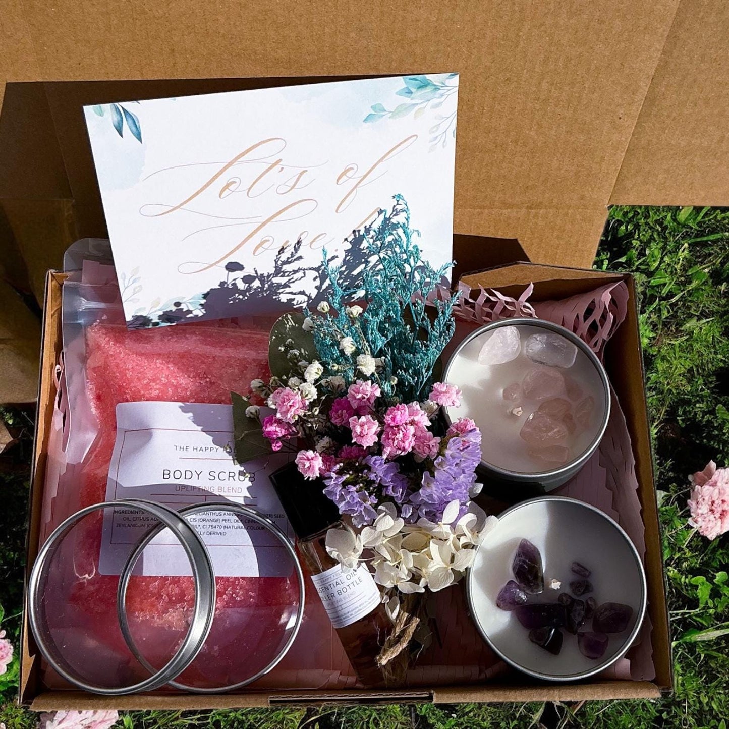 Crystal Candles & Self Care Gift Box