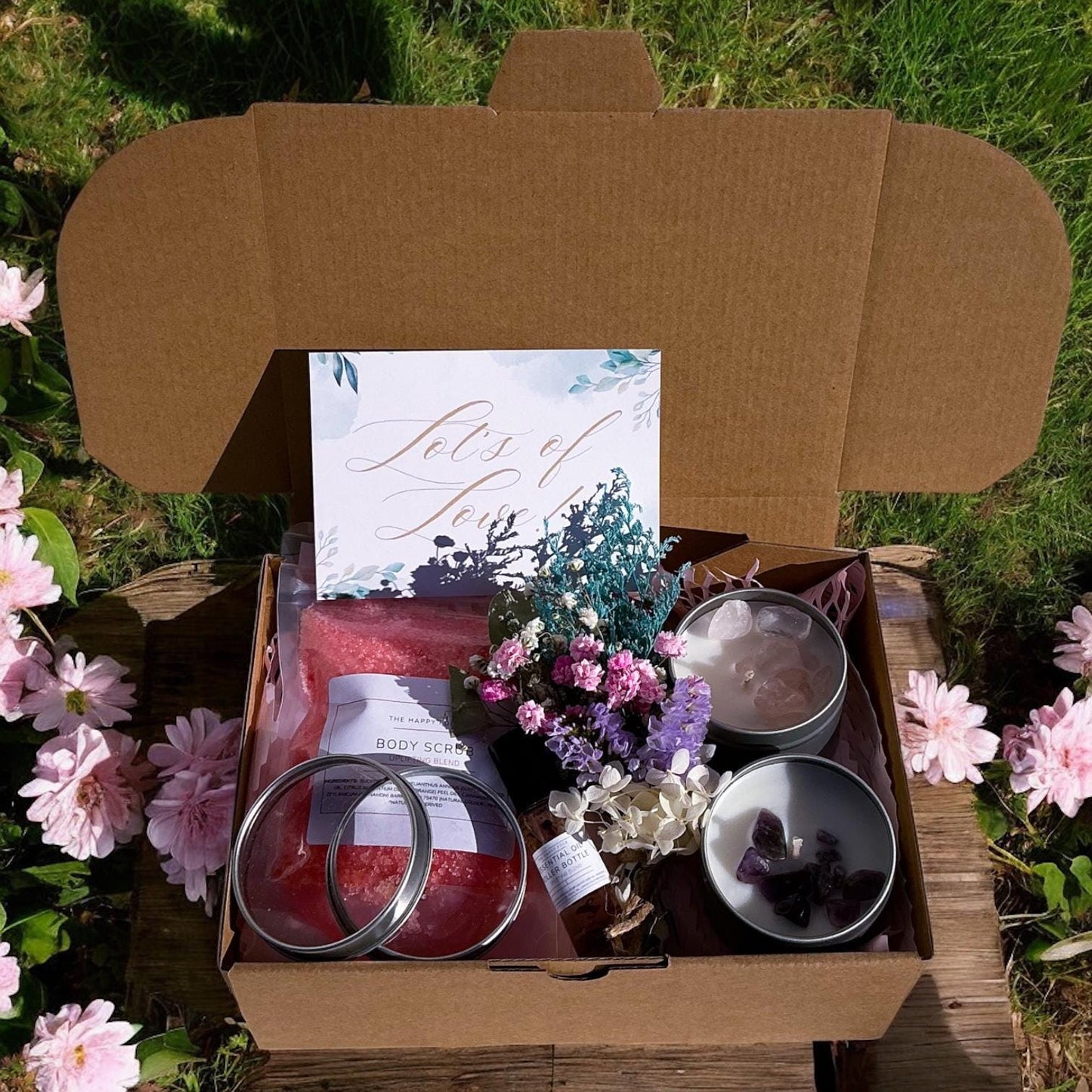 Crystal Candles & Self Care Gift Box