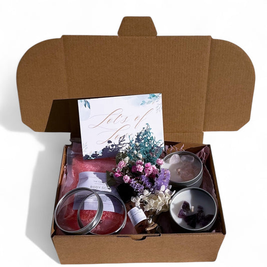 Crystal Candles & Self Care Gift Box