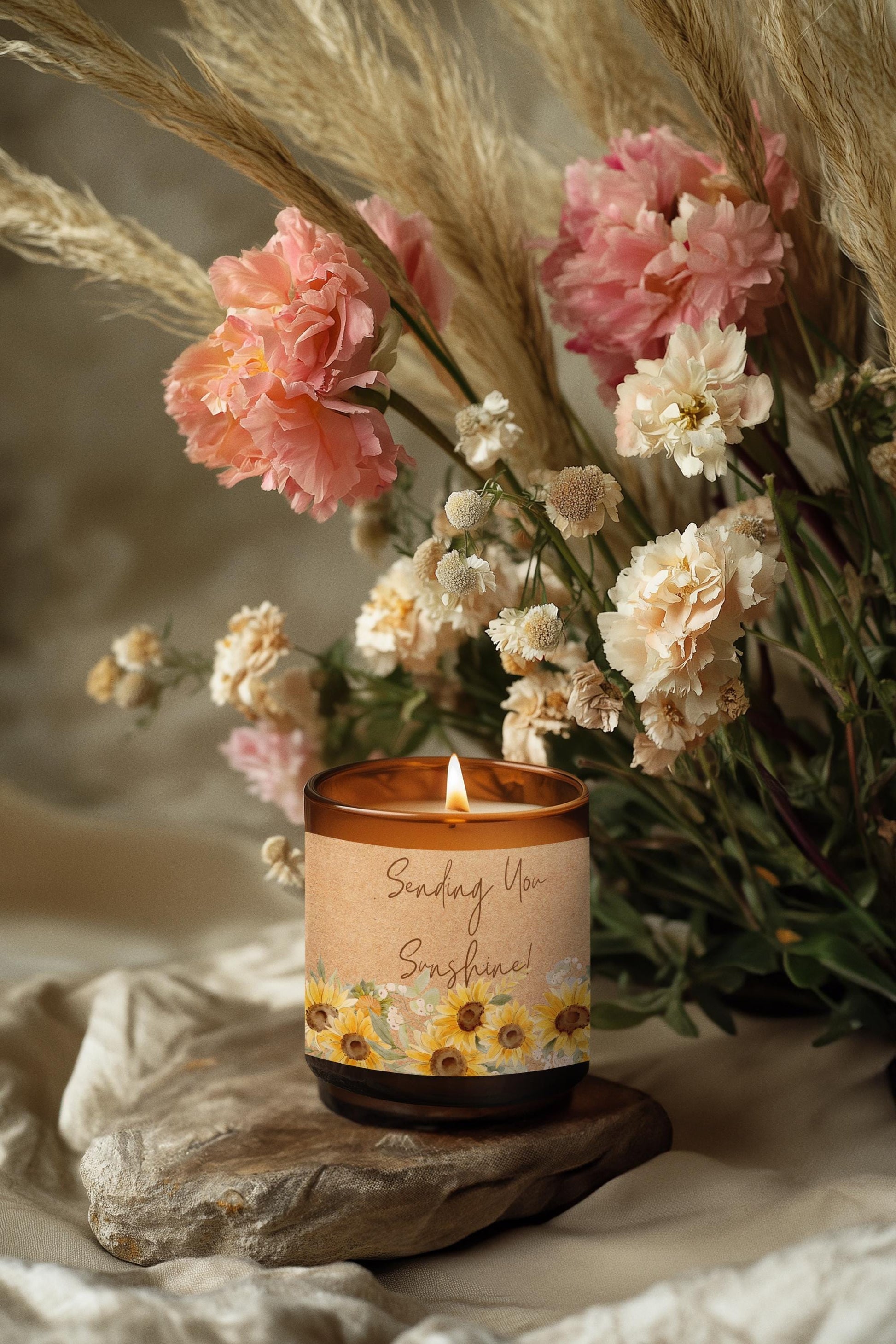 Sending You Sunshine Sunflower Candle