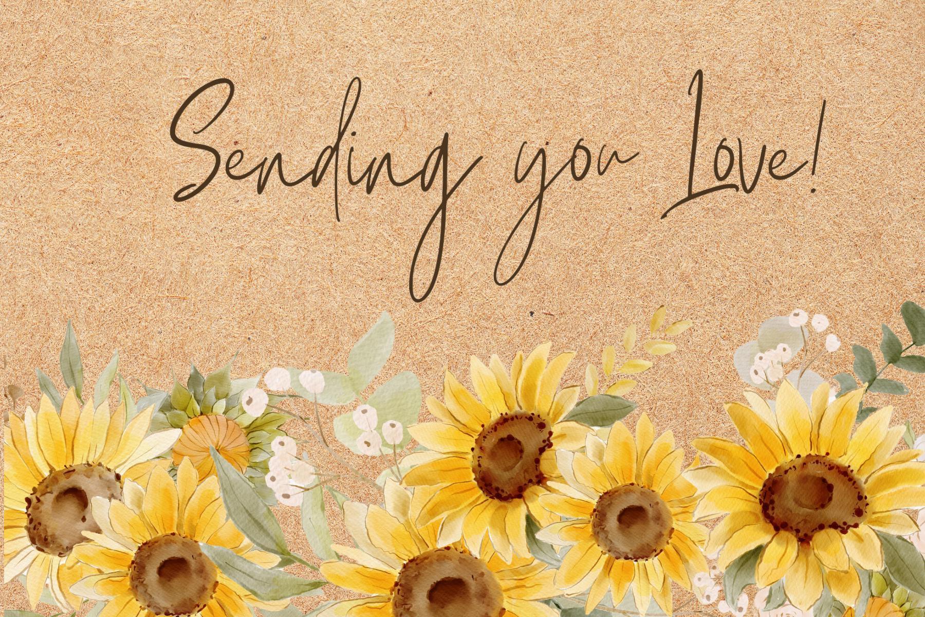 Sending You Love Sunflower Candle - Fragrant Amber Glass Jar Candle with Floral Sunflower Design, Perfect for Gifts and Decor
