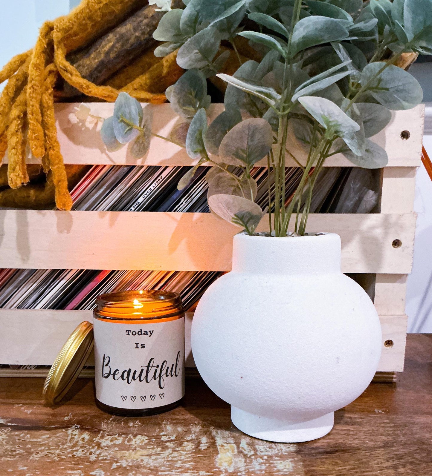 Cozy Winter Gift Box – Tea, Cookies, Candle, Socks & Flowers | Self Care Gift for Her | Comfort Hamper | Get Well | Birthday Gift Box-Ladies