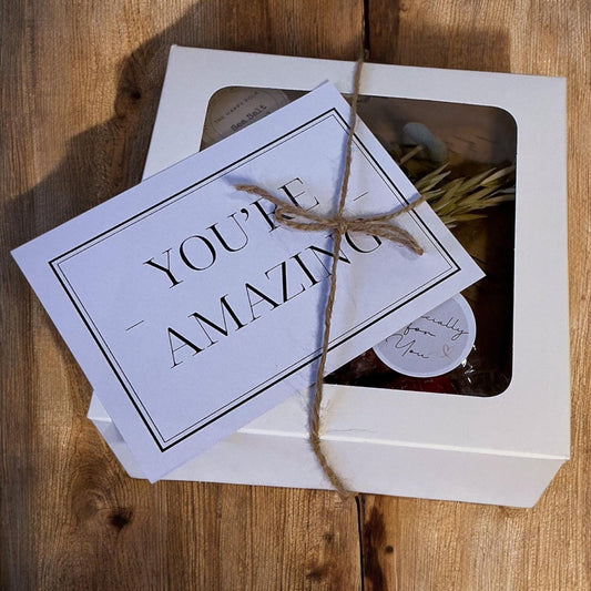Men’s Mini Gift Box –Candle, Soap, Chocolate & More| 3 Options |Custom Message |Father's Day, Birthday, Just Because Gift for Him-Men's Gift