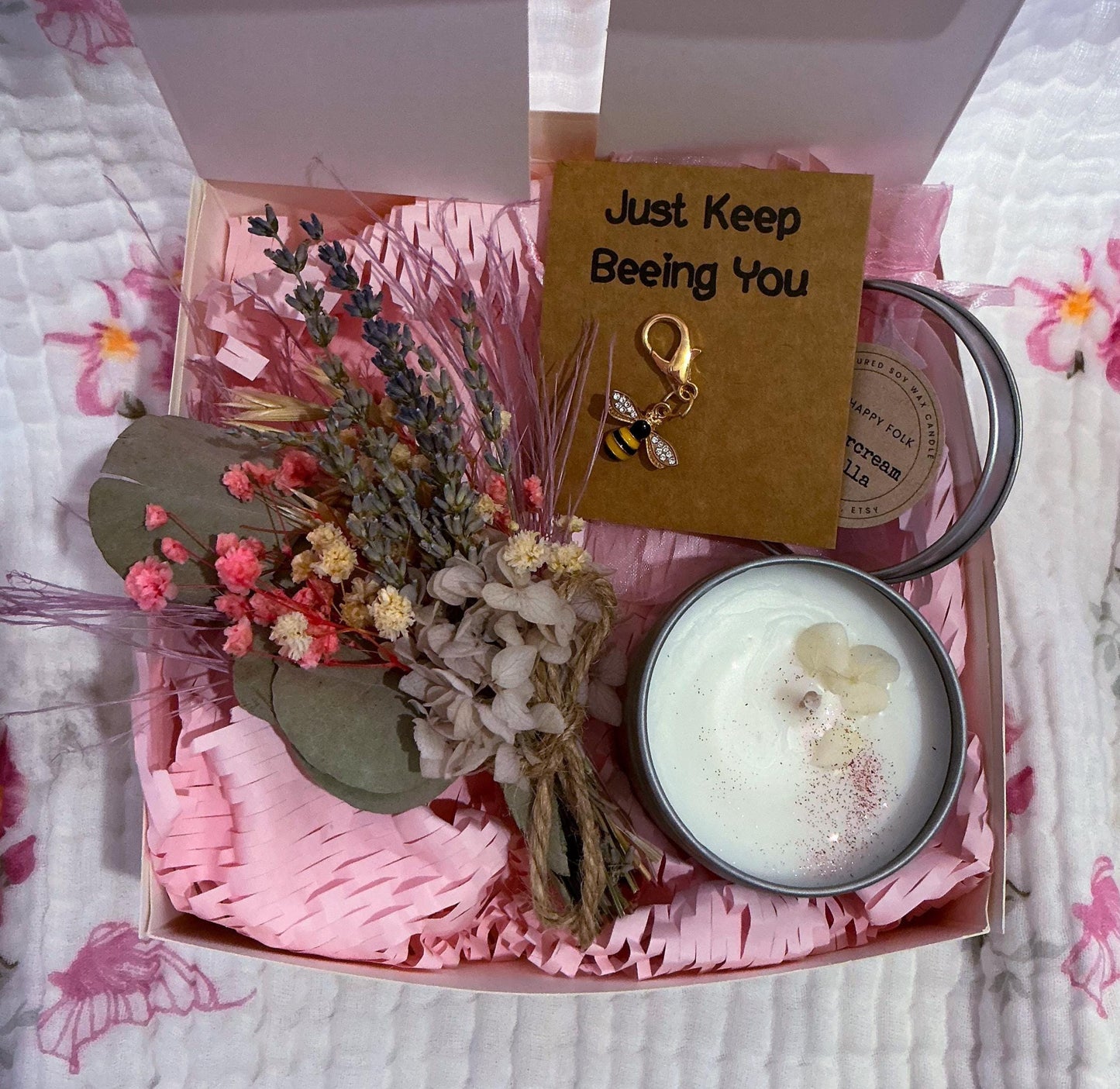 Bee Positive Gift Box with Candle
