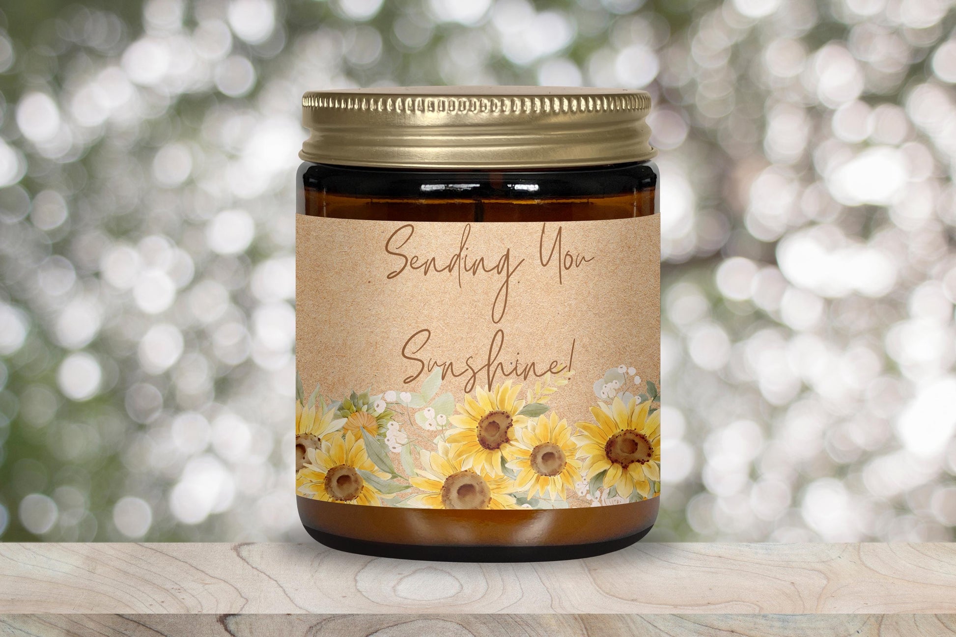 Sending You Sunshine Sunflower Candle