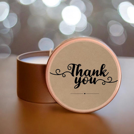 Thank You Candle Gift – “Just a Big Thank You” Scented Tin – Appreciation Gift – Thankyou Gift – Personalised Soy Candle – Gift Box Option