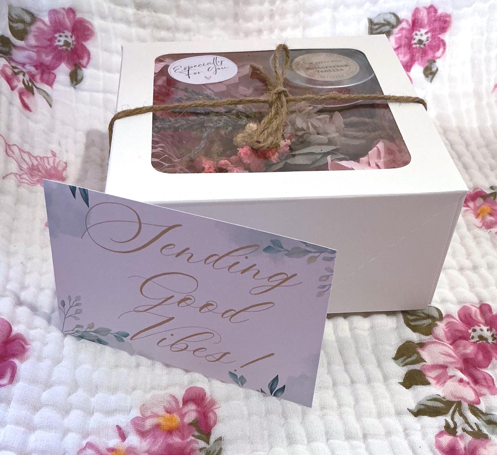 Chakra Gift Box with Crystal Bracelet, Candle & Dried Flowers – Healing Energy Care Package-Cystal Energy Gift-Crystal Bracelet-Gift Box