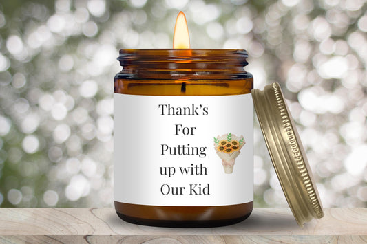 Thanks for putting up with our kid-candle gift