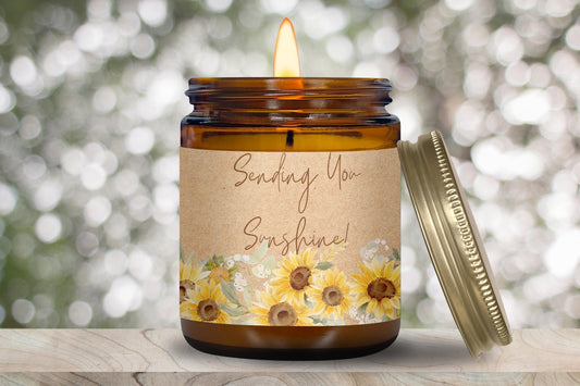 Sending You Sunshine Sunflower Candle