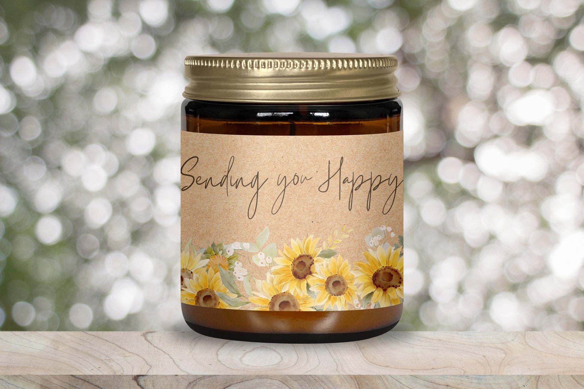 Sending You Happy Sunflower Candle