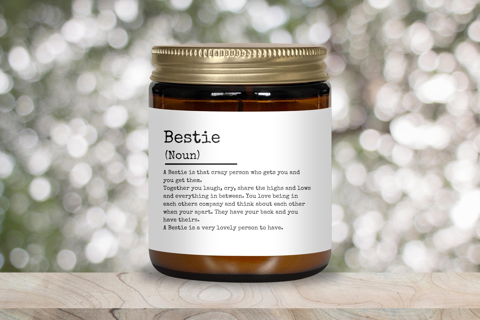 Bestie Dictionary Definiton Candle